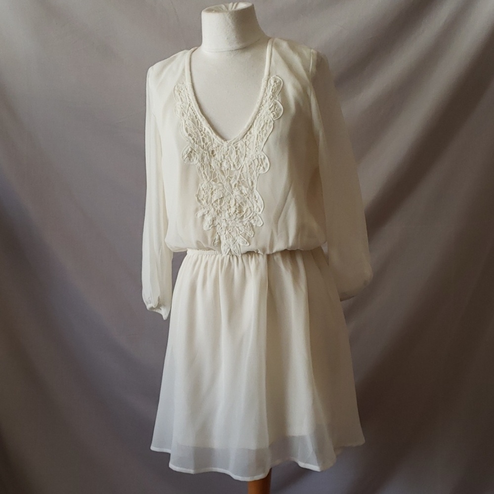 New Cream Embroidered dress